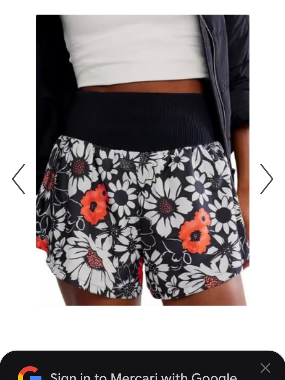 Free People Carpe Diem Tuxedo Daisy Shorts small NWT